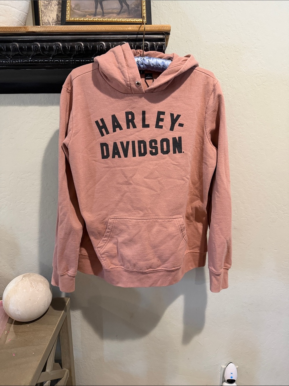 Harley-Davidson women’s Rose Crewneck Hoodie with Black Logo